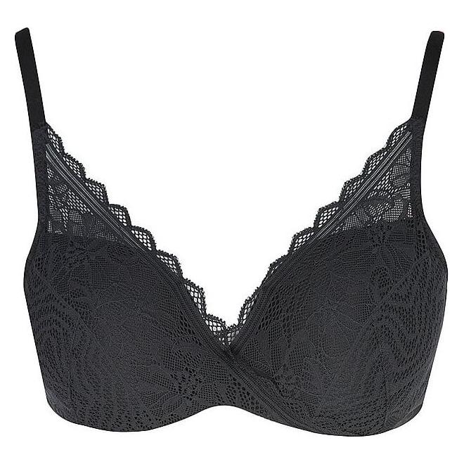 Chantelle, BHs, Easy Feel Floral Touch Schalen-Bh, Schwarz, (Einzelpack, 90 C)