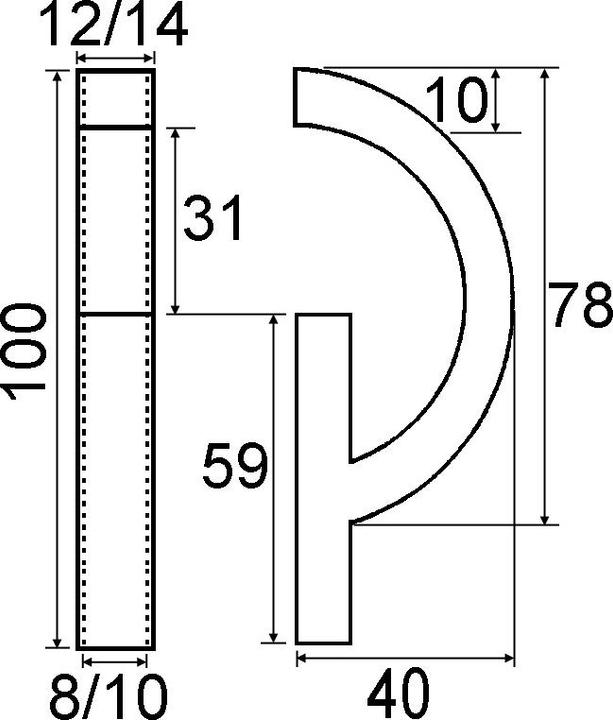Actual product image Werkstarck Sliding door handles for glass doors