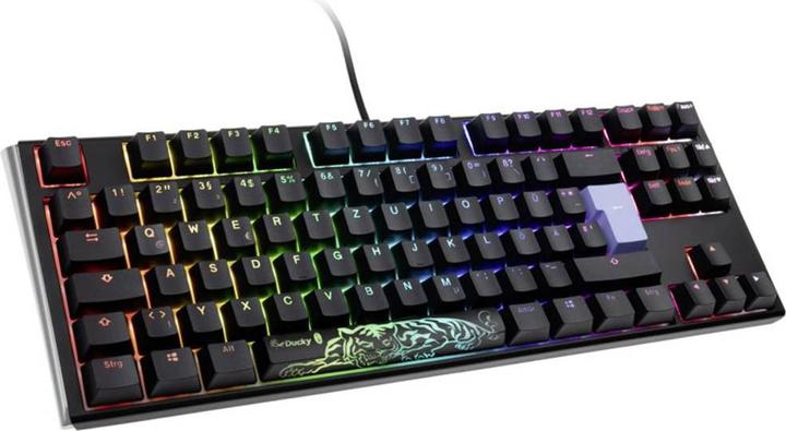 Produktbild Ducky One 3 Classic Black/White TKL Gaming Tastatur, RGB LED - MX-Silent-Red (DE, Kabelgebunden)