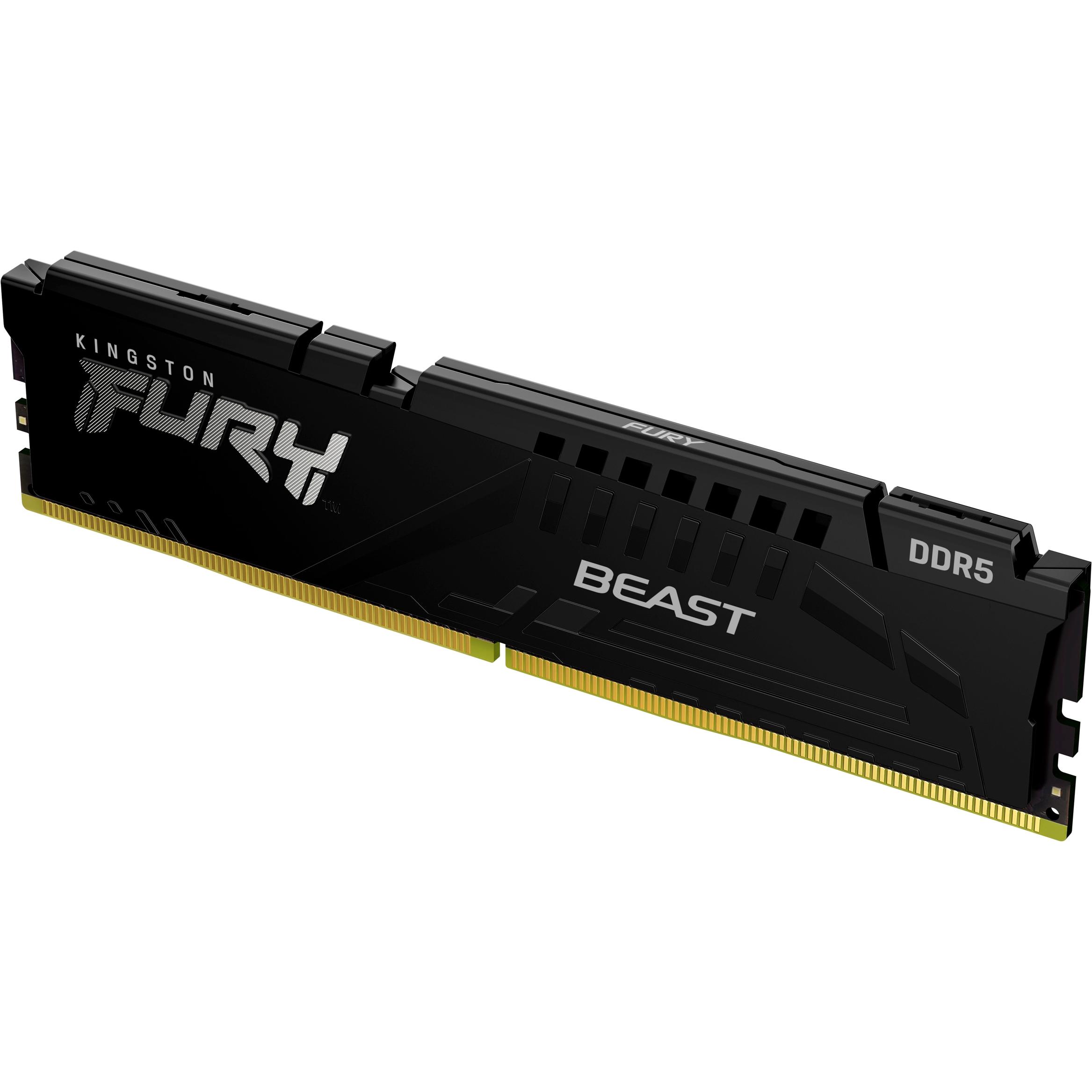Kingston FURY Beast (1 x 16GB, 6000 MHz, DDR5-RAM, DIMM), RAM, Schwarz