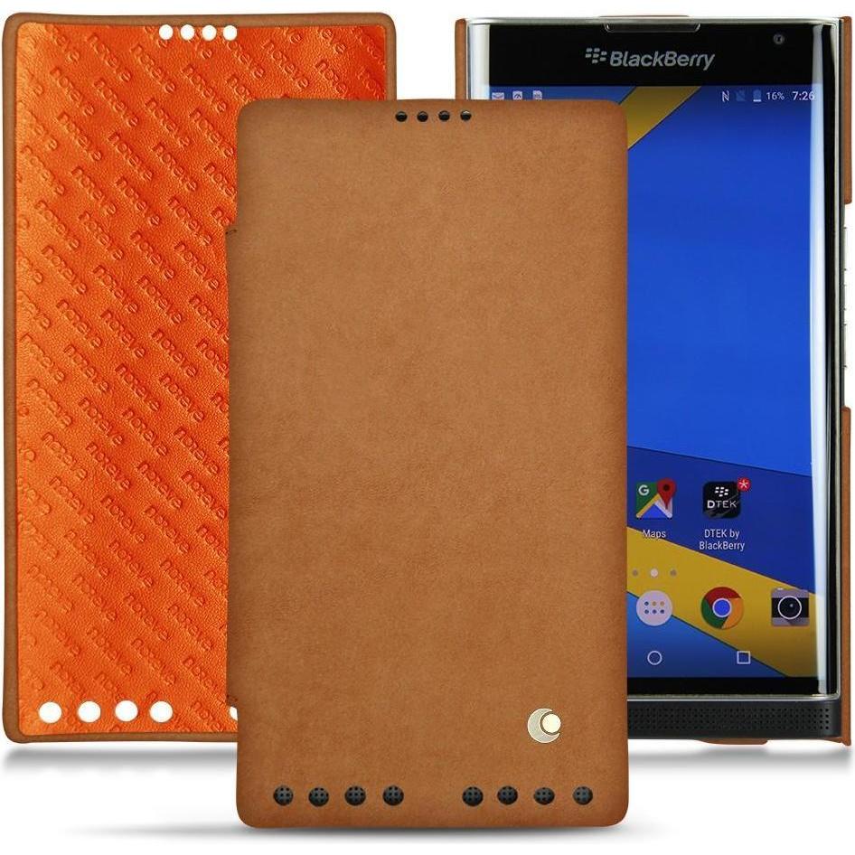 Thumbnail - Noreve Lederschutzhülle horizontal (Blackberry Priv), Smartphone Hülle, Orange