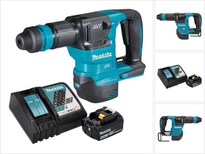 Actual product image Makita DHK 180 RM1 Battery chisel hammer 18 V 3.1 J SDS Plus Brushless + 1x battery 4.0 Ah + charger (Rechargeable battery operated, 18 V)