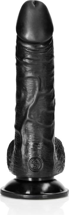 Productafbeelding RealRock Gebogen realistische dildo met ballen en zuignap - 6"/ 15,5 cm