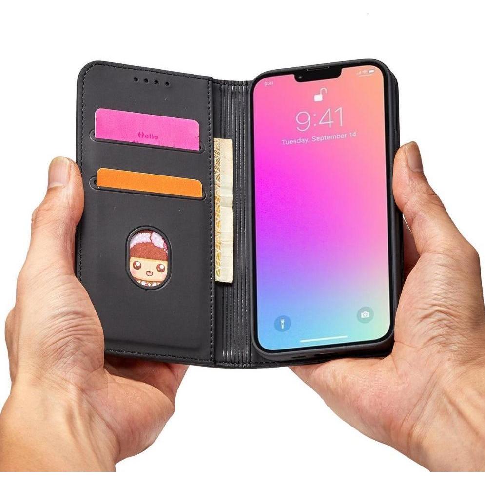 Thumbnail - Hurtel Magnet Card Case for iPhone 13 Pro Pouch Card Wallet Card Holder Black (Apple iPhone 13 Pro), Smartphone Hülle, S...