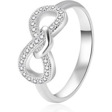 Agato, Serviettenringe + Serviettenhalter, - Silver ring with zircons Infinity AGT-R30W - Circuit: 58 mm