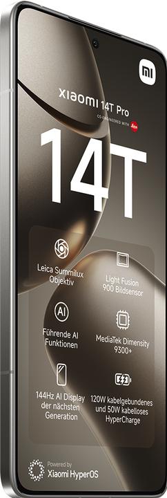Actual product image Xiaomi 14T Pro (512 GB, Titan Gray, 6.67", Dual SIM, 5G)