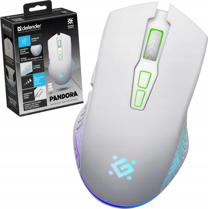 Defender PANDORA RF 3200DPI 7P Wireless Gaming Mouse White (Wireless)