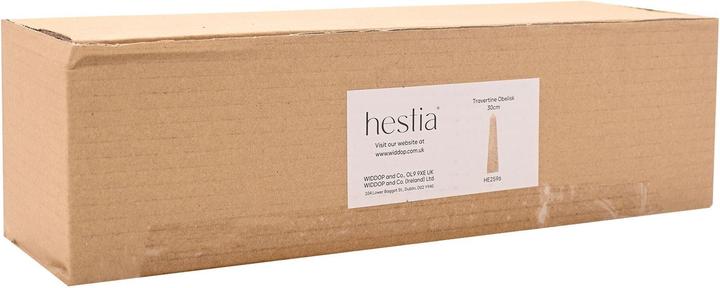 Actual product image Hestia Travertine Obelisk - 30cm