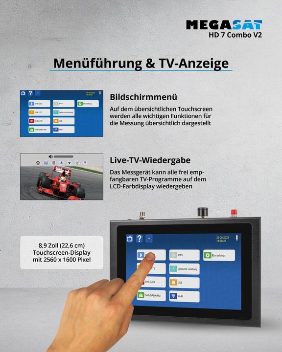 Immagine prodotto CE-Scouting CE Touch-Messgerät Megasat HD 7 Combo V2 (Tecnologia di misura)