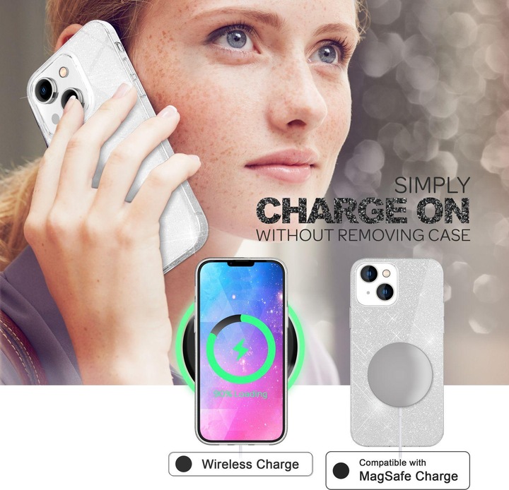 Produktbild Nalia Glitzer Hülle (Apple iPhone 14 Plus)