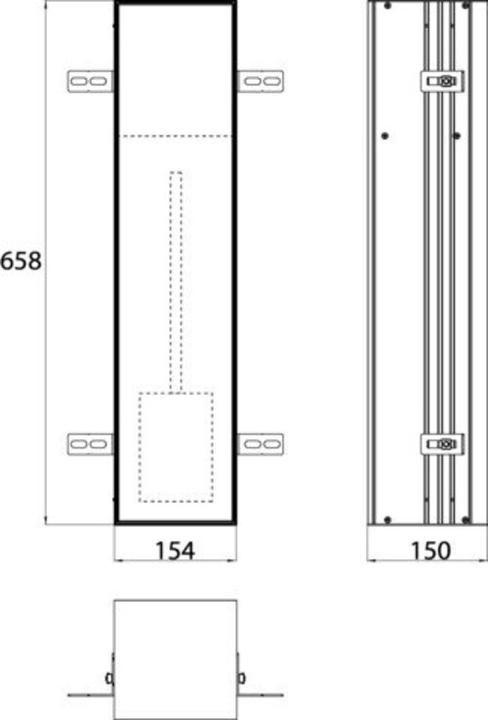 Produktbild Emco WC-Modul ASIS PLUS UP 658x154mm Türanschl rechts Aluminium