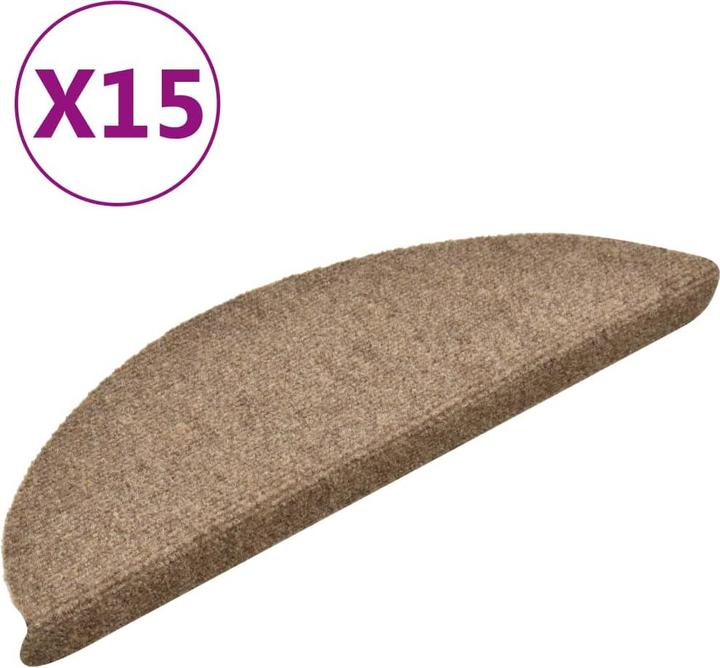 Actual product image vidaXL Selbstklebende Stufenmatten, 15 Stück, cremefarben, 56x17x3cm (56 x 17 x 3 cm)