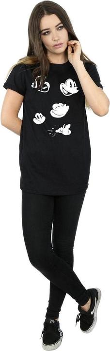 Actual product image Disney Womens/Ladies Mickey Mouse Faces Cotton Boyfriend T-Shirt (M)