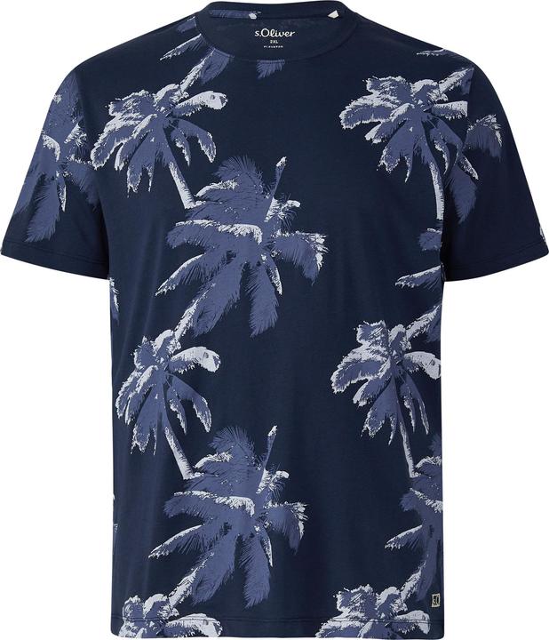 Produktbild S.Oliver T-Shirt T-Shirt aus Baumwolle mit All-over-Print (XXL)