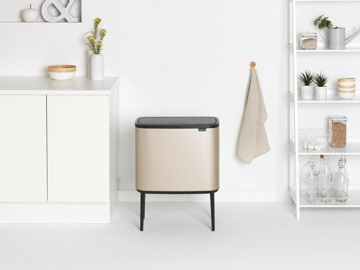 Productafbeelding Brabantia Prullenbak Bo Touch Bin Champagne, 3 x 11 L (33 l)