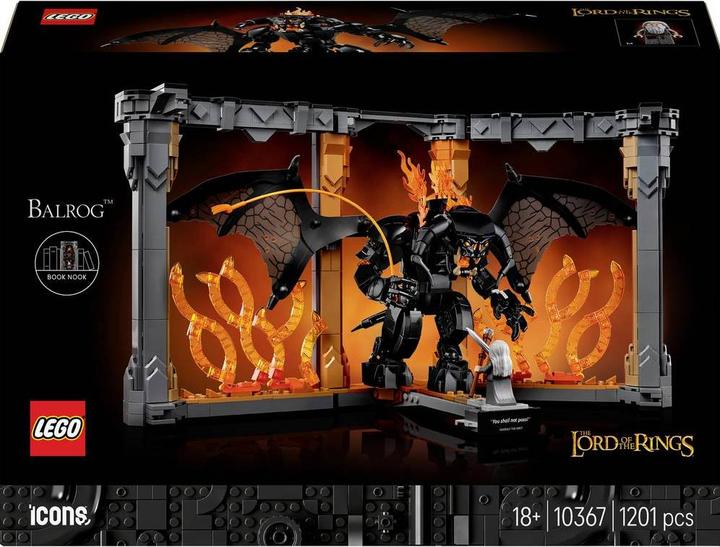 LEGO Le Seigneur des Anneaux : Balrog Serre-livres (10367, LEGO Icons)