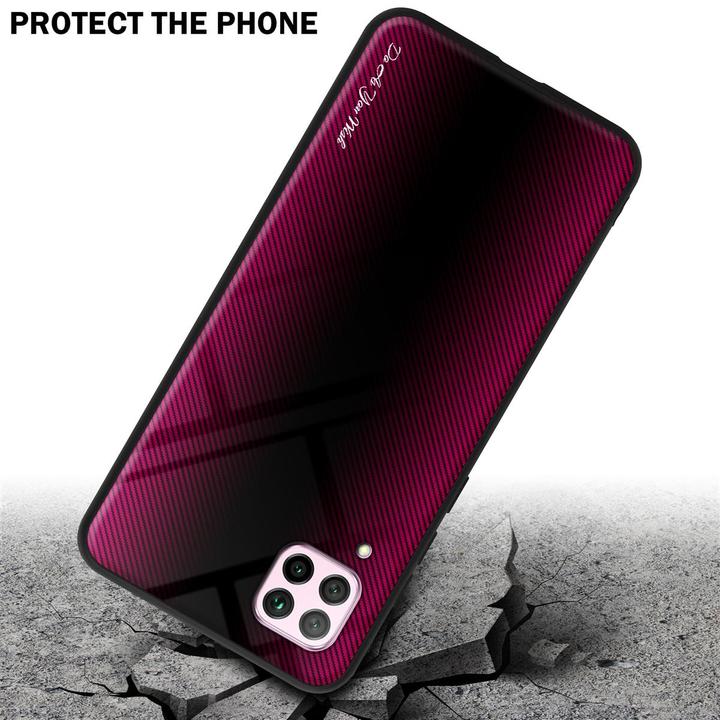 Produktbild Cadorabo TPU Gestreiftes Glas Cover (Huawei Nova 7i, Huawei P40 Lite)