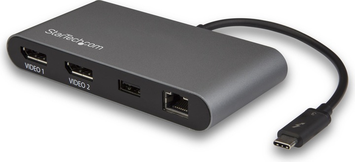 StarTech TB3DKM2DP (USB-A, 1 ports)