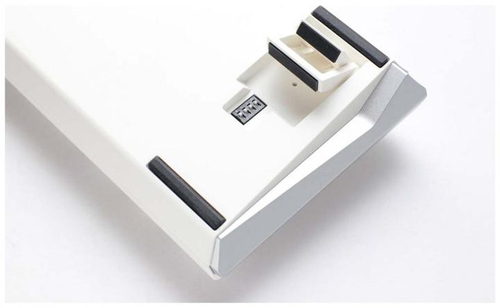 Actual product image Ducky One 3 Classic Pure White Mini Gaming Keyboard, RGB LED - MX-Red (US) (US, Cable)