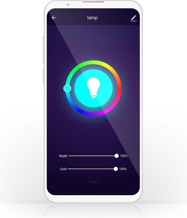 Produktbild Nedis WIFILRC20E27 SmartLife Vollfärbige LED-Lampe WLAN E27 806 lm 9 W RGB + weiss veränderbar 2700 (E27, 806 lm, 2x)