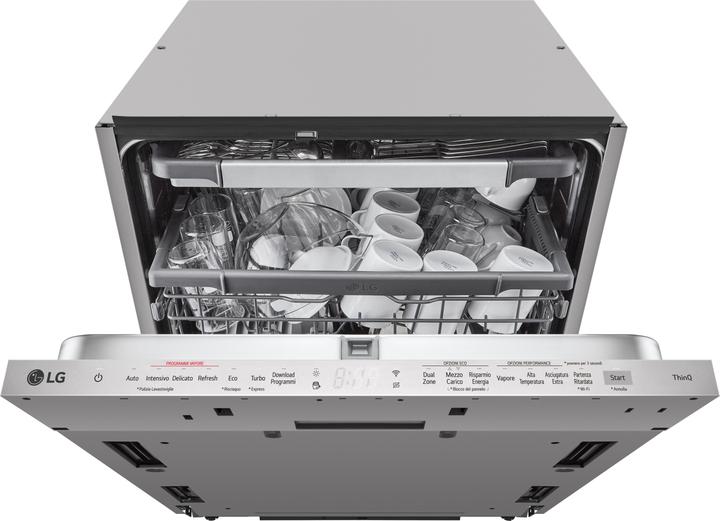 Immagine prodotto LG QuadWash DB365TXS Lavastoviglie a scomparsa totale Classe B 14 coperti Vapore Wi-Fi