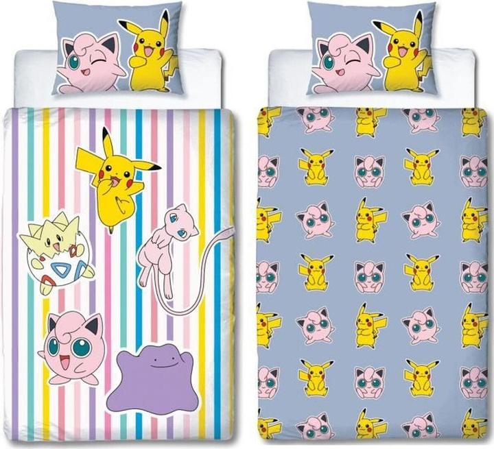 Pokémon Bettbezug-Set 25 x 4 x 30 cm Bunt Double size 2 Stücke (140 x 200 cm, 63 x 63 cm)