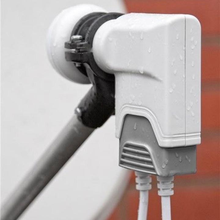 Produktbild Goobay Universal Twin LNB digitaler SAT-LNB DVB-S2 für 2 Teilnehmer 4K, HDTV, 3D Empfang