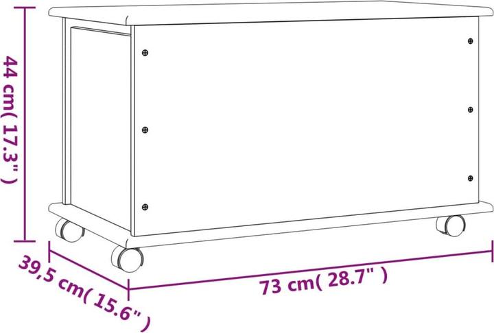 Actual product image vidaXL Truhe (39.50 cm, 70 l, 1x)
