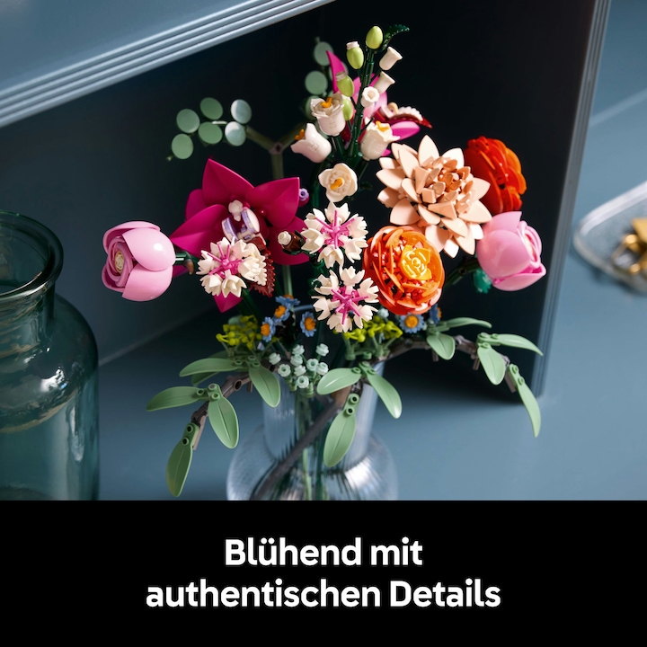 Produktbild LEGO Schöner Rosafarbener Blumenstrauss (10342, LEGO Icons, LEGO Botanical)