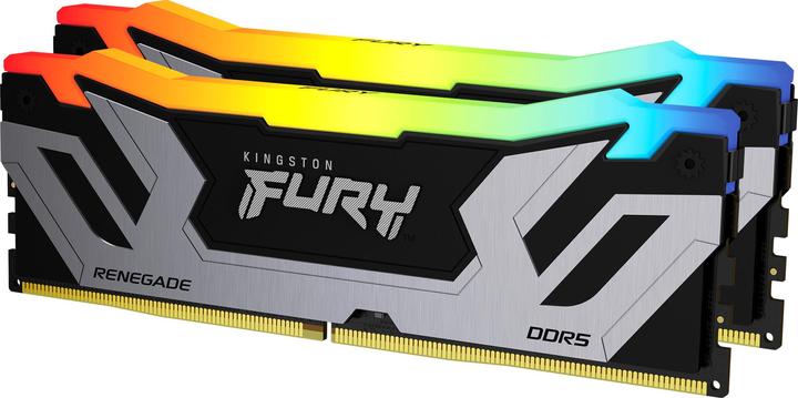 Actual product image Kingston 48GB 8800MT/s DDR5 CL42 CUDIMM Kit of 2 FURY Renegade RGB Silver (2 x 24GB, 8800 MHz, DDR5 RAM, CU-DIMM)