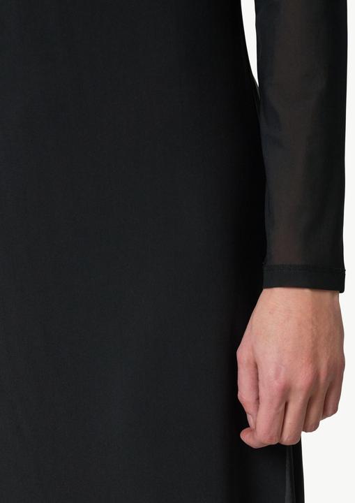 Actual product image Comma Kleid Mesh-Kleid im Slim Fit mit Wasserfall-Ausschnitt (36)