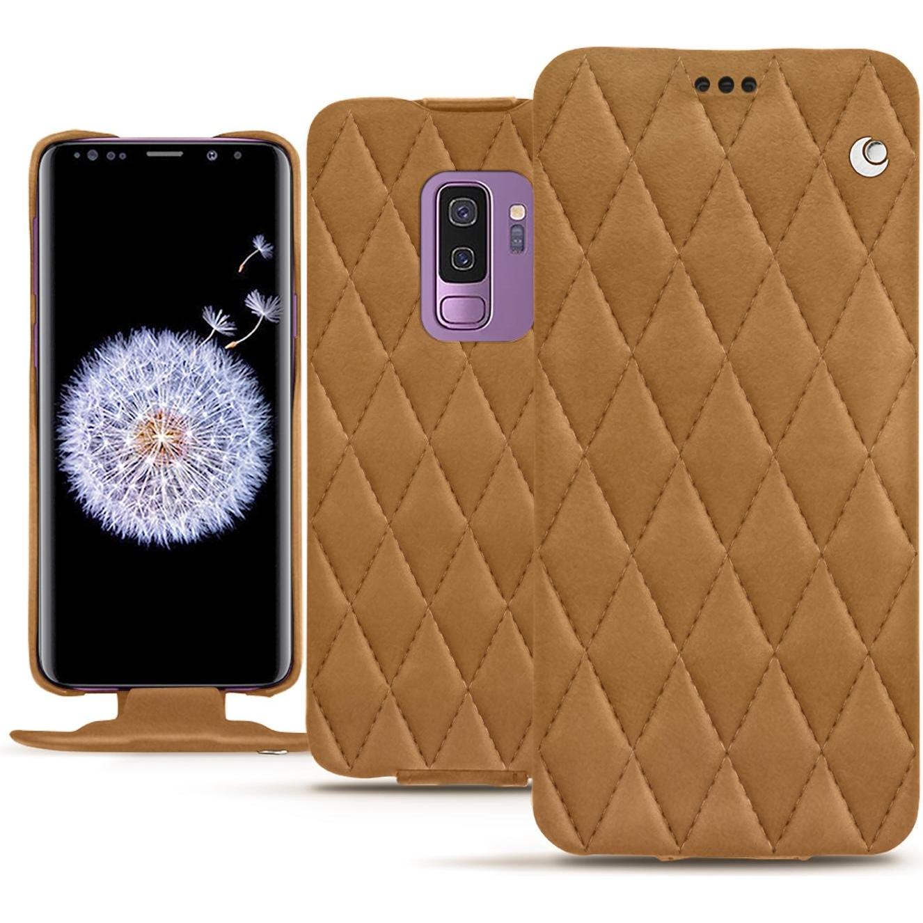 Thumbnail - Noreve Lederschutzhülle vertikal (Samsung Galaxy S9+), Smartphone Hülle, Braun