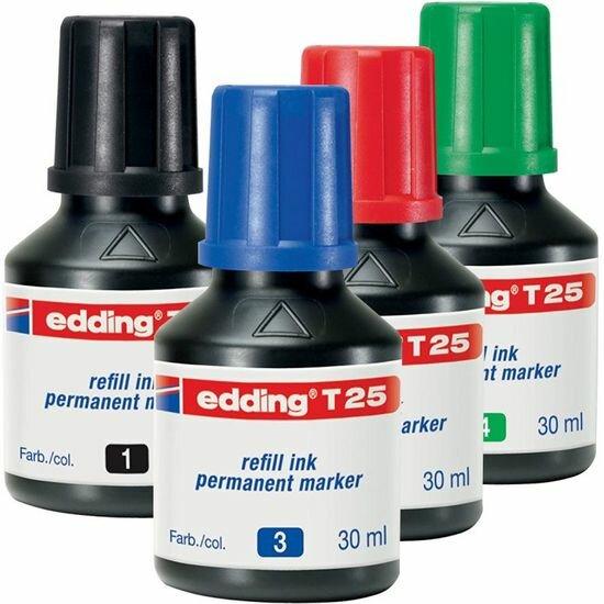 Image du produit Edding Recharge douche T25 (Recharge d'encre de marqueur, Noir, 30 mm)