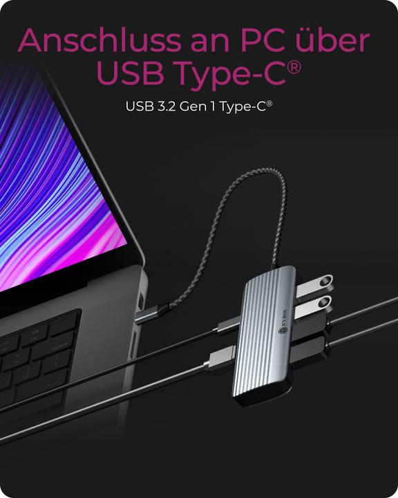 Produktbild Icy Box IB-DK4022a-CPD (USB-C, 6 Ports)