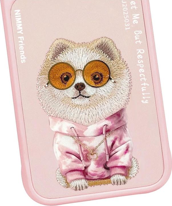 Actual product image Nimmy Etui Glasses Cool Dog do iPhone 17 Pro różowy (Apple iPhone 17 Pro)