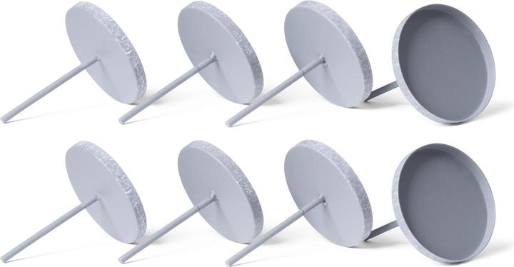 Actual product image Novaliv 8x Candle Pick Flat 6,5 cm GREY