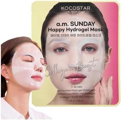 Actual product image Kocostar Happy Hydrogel Mask 40 Min Firming Korean Face Mask Sheet