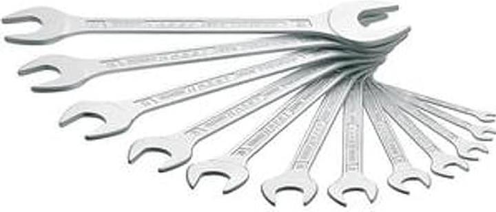 Actual product image HAZET Double open-end wrench set 450N/12 ∙ Outside hexagon profile ∙ 6 x 7 - 27 x 32 ∙ Number of to…