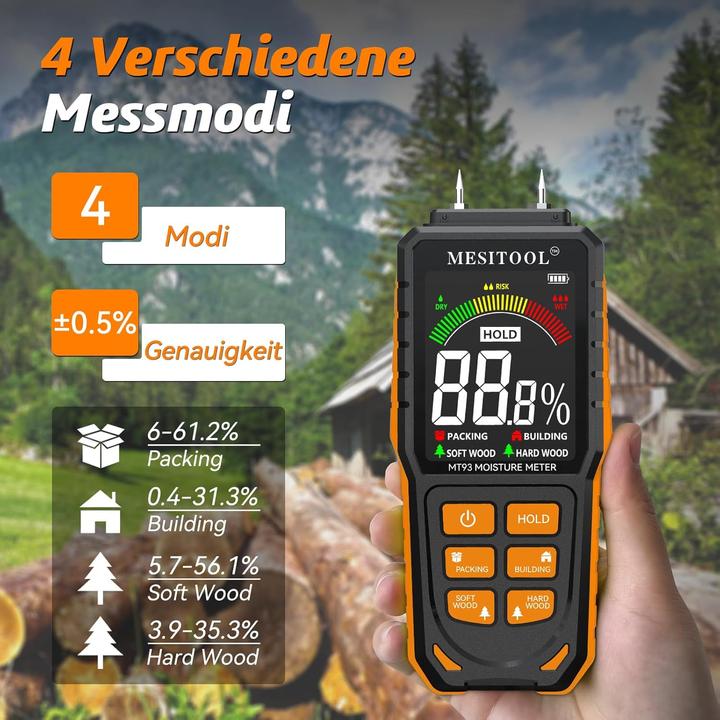 Produktbild Mesitool Holzfeuchtemessgerät mit LCD-Display
