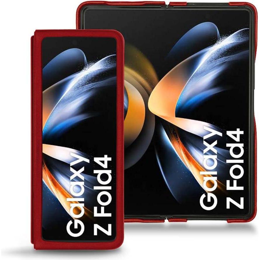 Noreve Lederschutzhülle Samsung Galaxy Z Fold4 (Samsung Galaxy Z Fold4), Smartphone Hülle, Rot