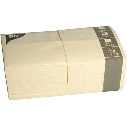 Papstar, Servietten, 84579 Papierserviette Seidenpapier Cremefarben (e) (250 x, 33 x 33 cm)