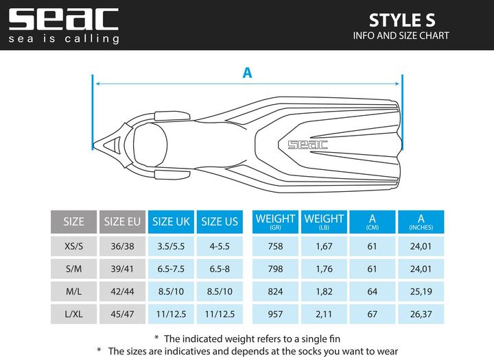 Produktbild Seac Geräteflosse Style Sling Strap Rot M/L (M/L)