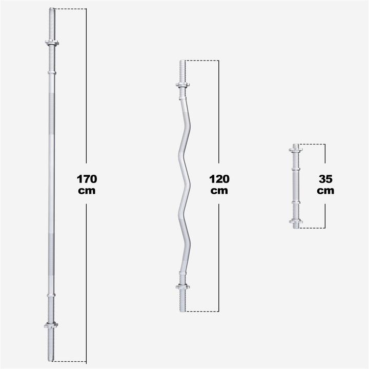 Actual product image Gorilla Sports Barbell set (2 x 5 kg, 2 x 15 kg, 2 x 10 kg, 4 x 2.5 kg, 4 x 1.25 kg)