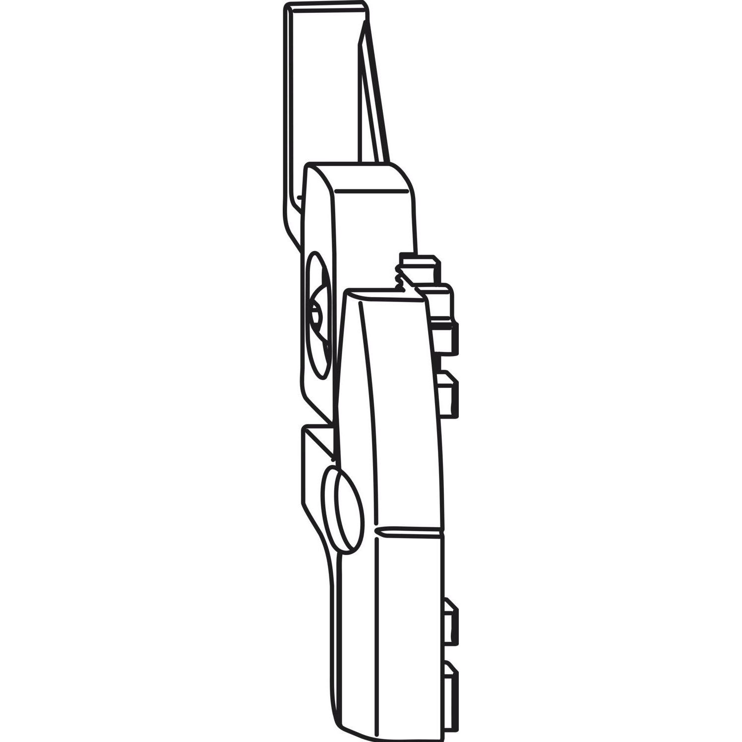 Winkhaus, Türgriff + Fenstergriff, Schliessblech SBA.K.161.DFE-TFE.RS für PVC, rechts, ALUPLAST (Türschild)