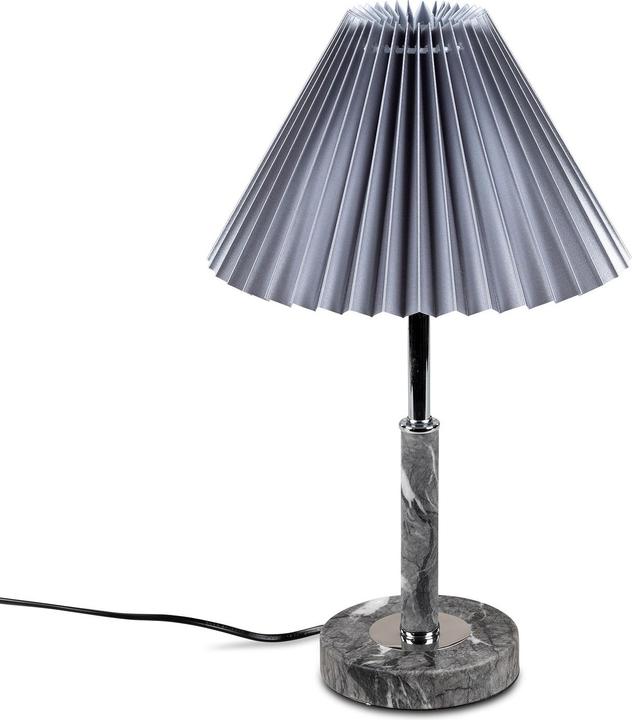 Actual product image Formano Tischlampe Grau Plissee Schirm (E27)