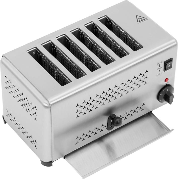 Produktbild Royal Catering Gastronomie-Toaster 6 Scheiben 2500 W Timer Krümelschublade Edelstahl