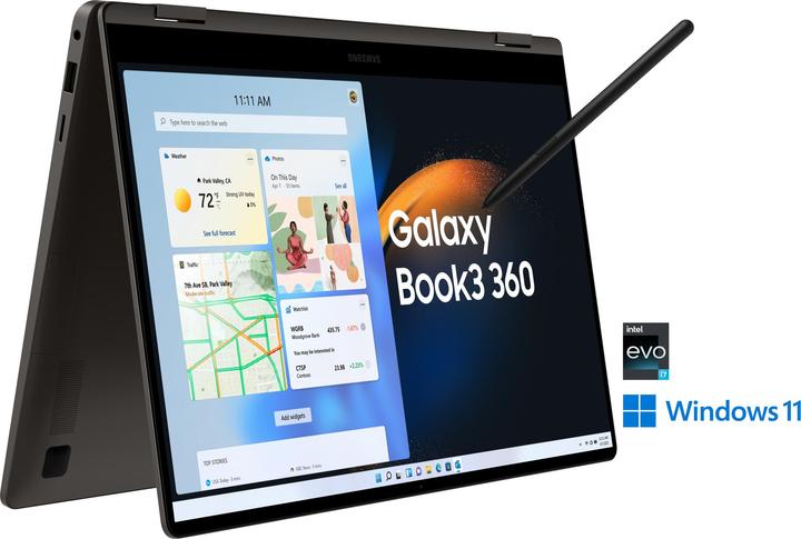 Actual product image Samsung Galaxy Book3 360 (15.60", 512 GB, 16 GB, DE, Intel Core i7-1360P)