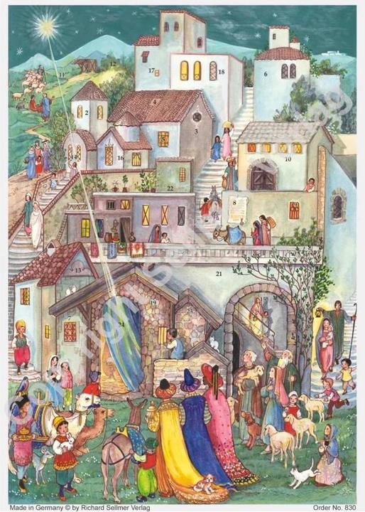 Actual product image Advent Calendar A4 - Magi in Bethlehem