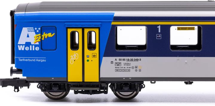 Produktbild Piko SBB Set 5-tlg RE ZUGKRAFT AARGAU 1x BDt 1x A 3x B mit IB Ep. V AC (Spur H0)