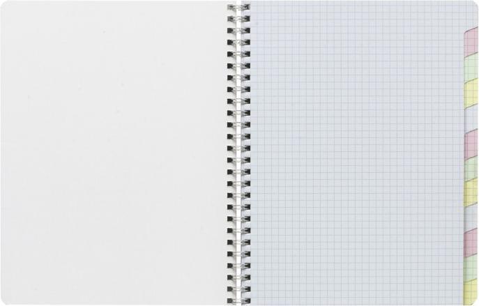 Actual product image Clairefontaine Spiral notebook with index (A4, Checked, Hardcover)